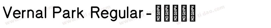 Vernal Park Regular字体转换